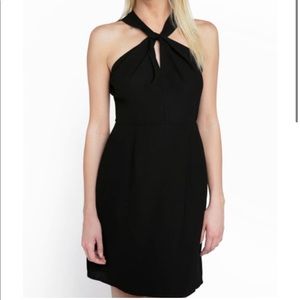 Halter Neck Chiffon Lace Back Dress